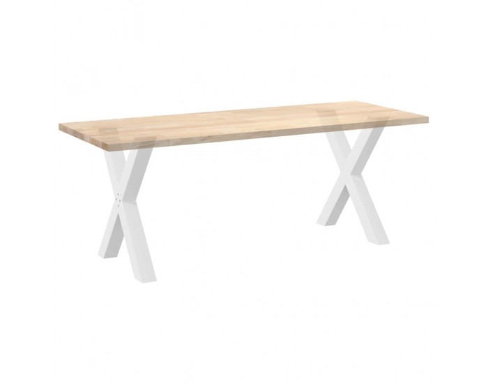 Sonata H Крака за маса за хранене с форма на X 2 бр. бели 70x(72-73) cm