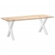 Sonata H Крака за маса за хранене с форма на X 2 бр. бели 70x(72-73) cm