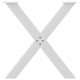 Sonata H Крака за маса за хранене с форма на X 2 бр. бели 70x(72-73) cm