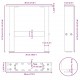 Sonata H Крака за масичка за кафе 2 бр антрацит 30x(30-31) см стомана