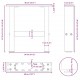 Sonata H Крака за масичка за кафе черни 2 бр. 40x(30-31) см стомана