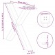 Sonata H Крака за маса за хранене с форма на X 3 бр. черни 90x(72-73) cm