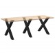 Sonata H Крака за маса за хранене с форма на X 3 бр. черни 90x(72-73) cm