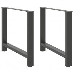 Sonata H Крака за трапезна маса Антрацит 2 бр. 90x(72-73) cm Стомана - Piese pentru mese