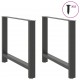 Sonata H Крака за трапезна маса Антрацит 2 бр. 90x(72-73) cm Стомана