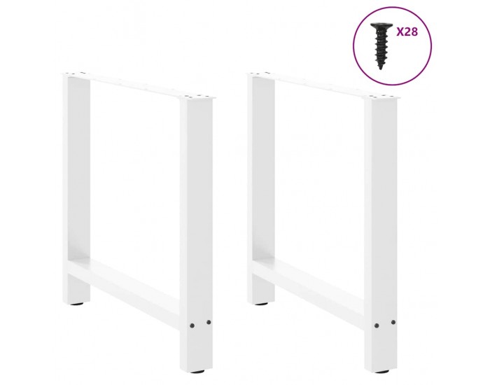 Sonata H Крака за трапезна маса бели 2 бр. 80x(72-73) cm стомана