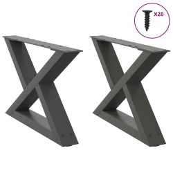 Sonata H Крака за масичка за кафе 2 бр. антрацит 50x(30-31,3) cm стомана - Piese pentru mese