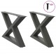 Sonata H Крака за масичка за кафе 2 бр. антрацит 50x(30-31,3) cm стомана
