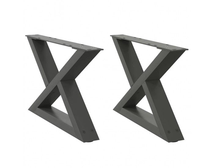 Sonata H Крака за масичка за кафе 2 бр. антрацит 50x(30-31,3) cm стомана