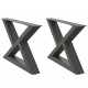 Sonata H Крака за масичка за кафе 2 бр. антрацит 50x(30-31,3) cm стомана
