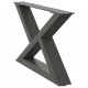 Sonata H Крака за масичка за кафе 2 бр. антрацит 50x(30-31,3) cm стомана