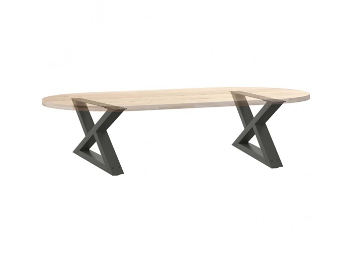 Sonata H Крака за масичка за кафе 2 бр. антрацит 50x(30-31,3) cm стомана