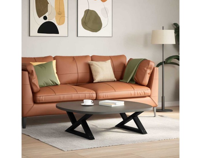 Sonata H Крака за масичка за кафе 2 бр. черни 70x(30-31,3) cm стомана