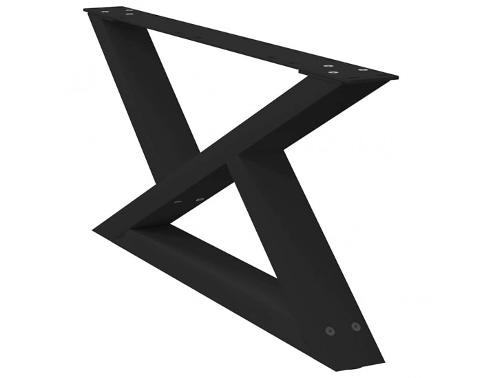 Sonata H Крака за масичка за кафе 2 бр. черни 70x(30-31,3) cm стомана