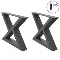 Sonata H Крака за масичка за кафе 2 бр. антрацит 60x(30-31,3) cm стомана - Piese pentru mese