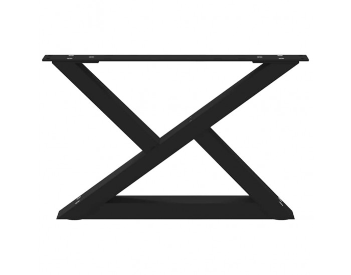 Sonata H Крака за масичка за кафе 2 бр. черни 50x(30-31,3) cm стомана
