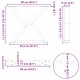 Sonata H Крака за масичка за кафе 2 бр. черни 60x(42-43,3) см стомана
