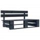 Sonata H Градинска палетен среден диван черно импрегнирано борово дърво