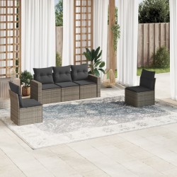 Sonata H Градински комплект с възглавници, 5 части, сив полиратан - Unelte și accesorii de grădină