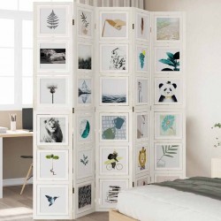 Sonata H Разделител за стая, 5 панела, бял, дърво пауловния масив - Electrocasnice și accesorii pentru living