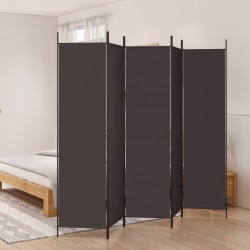Sonata H Параван за стая, 5 панела, кафяв, 250x200 см, плат - Electrocasnice și accesorii pentru living