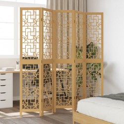 Sonata H Разделител за стая, 5 панела, кафяв, дърво пауловния масив - Electrocasnice și accesorii pentru living