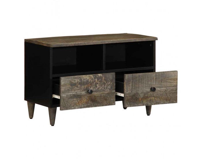 Sonata H ТВ шкаф Светло сив 70x33,5x46 cm Масивна дървесина Манго