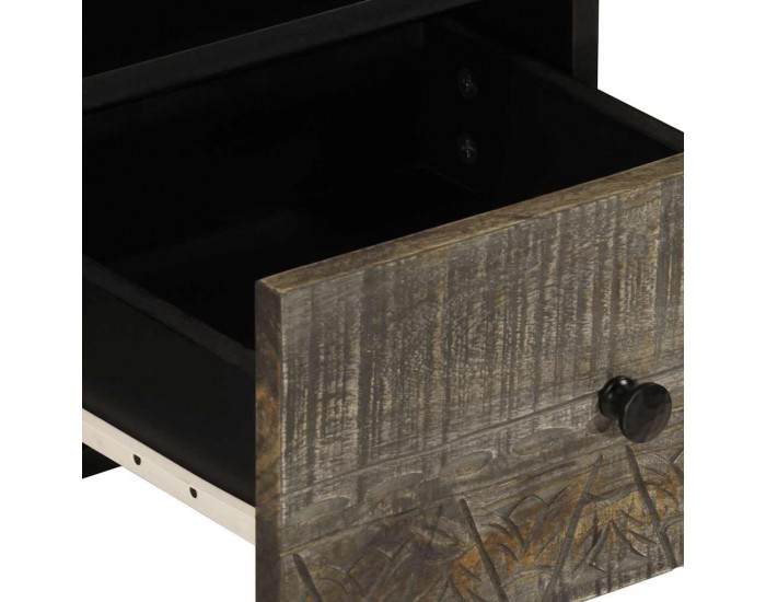 Sonata H ТВ шкаф Светло сив 70x33,5x46 cm Масивна дървесина Манго