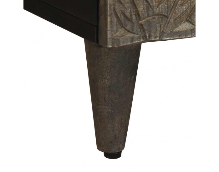 Sonata H ТВ шкаф Светло сив 70x33,5x46 cm Масивна дървесина Манго