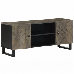 Sonata H ТВ шкаф, черен, 105x33x46 см, масивно мангово дърво - Comode TV