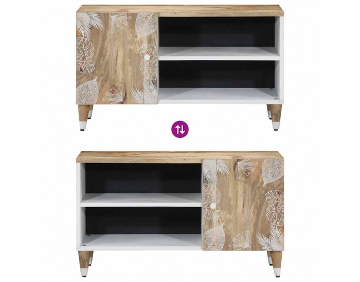 Sonata H ТВ шкаф, 80x31,5x46 см, мангово дърво масив