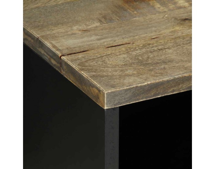 Sonata H ТВ шкаф Светло сив 80x31,5x46 cm Масивна дървесина Манго