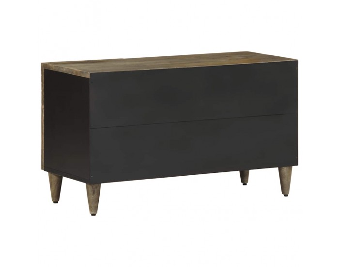 Sonata H ТВ шкаф Светло сив 80x31,5x46 cm Масивна дървесина Манго