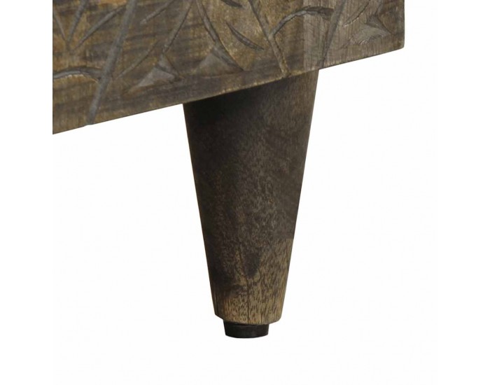 Sonata H ТВ шкаф Светло сив 80x31,5x46 cm Масивна дървесина Манго
