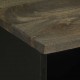 Sonata H ТВ шкаф, черен, 100x33x46 см, мангово дърво масив