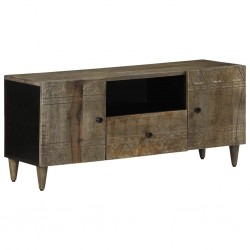 Sonata H ТВ шкаф Светло сив 105x33,5x46 cm Масивна дървесина Манго - Comode TV