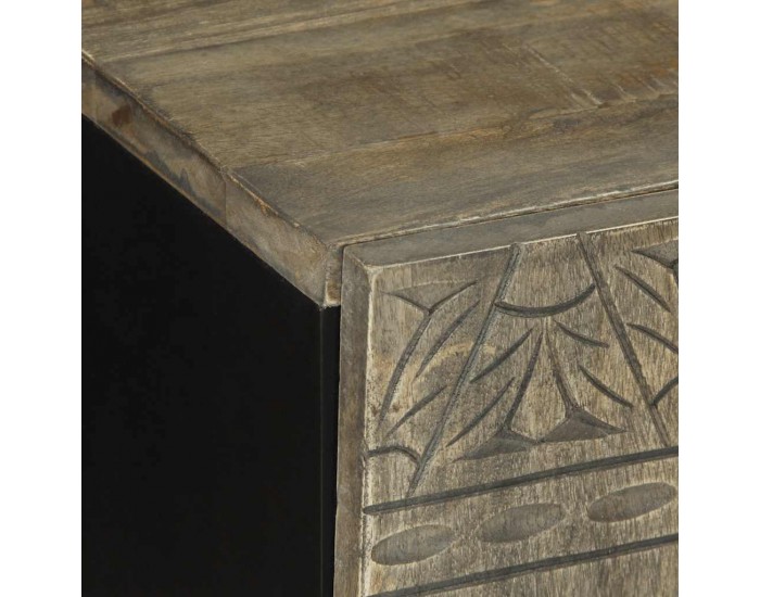 Sonata H ТВ шкаф Светло сив 105x33,5x46 cm Масивна дървесина Манго