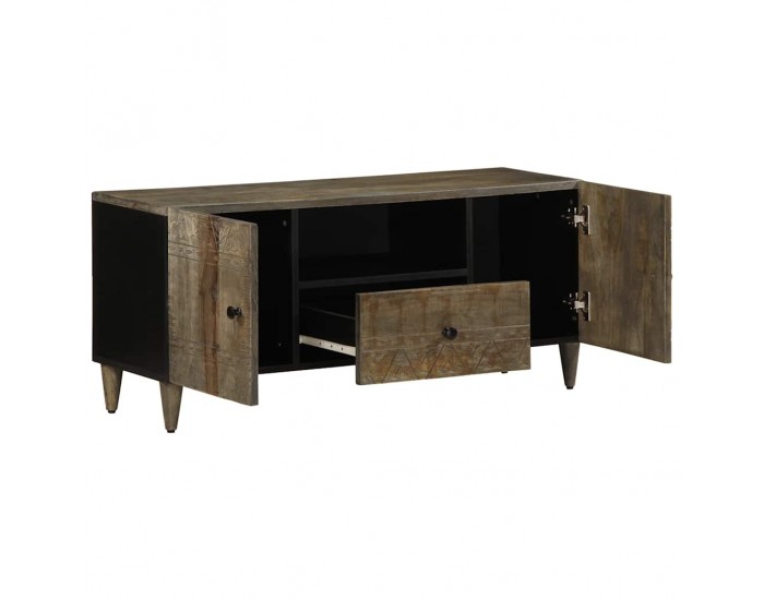 Sonata H ТВ шкаф Светло сив 105x33,5x46 cm Масивна дървесина Манго