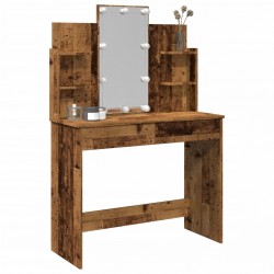 Sonata H Тоалетка с LED осветление Старо дърво 96x40x142 cm - Măsuțe de toaletă și oglinzi