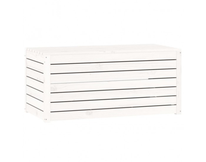 Sonata H Градинска кутия бяла 101x50,5x46,5 см масивна борова дървесина