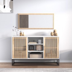 Sonata H Бюфет, бял, 105x30x65 см, инженерно дърво - Living