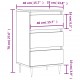 Sonata H Бюфет бял 40x35x70 см инженерно дърво
