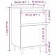 Sonata H Бюфет бял 40x35x70 см инженерно дърво