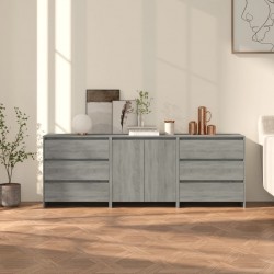 Sonata H Бюфети, 3 бр, сив сонома, инженерна дървесина - Living