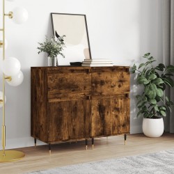 Sonata H Бюфети 2 бр опушен дъб 40x35x70 см инженерно дърво - Living