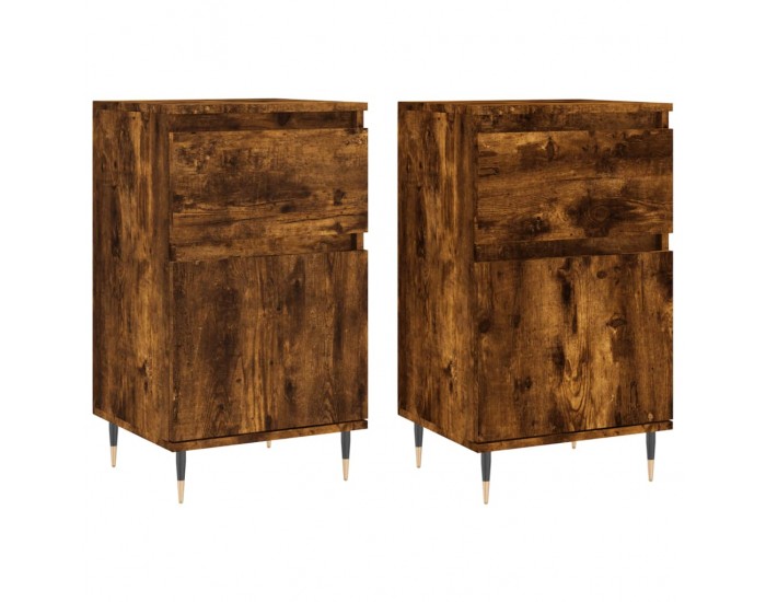 Sonata H Бюфети 2 бр опушен дъб 40x35x70 см инженерно дърво