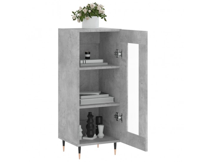 Sonata Servantă, gri beton, 34,5x34x90 cm, lemn compozit