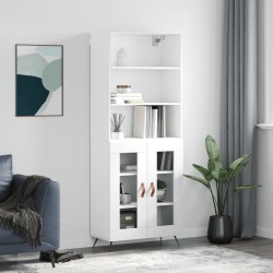 Sonata H Висок шкаф, бял, 69,5x34x180 см, инженерно дърво - Corpuri, vitrine, biblioteci modulare