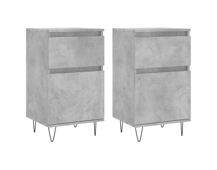 Sonata H Бюфети 2 бр бетонно сив 40x35x70 см инженерно дърво