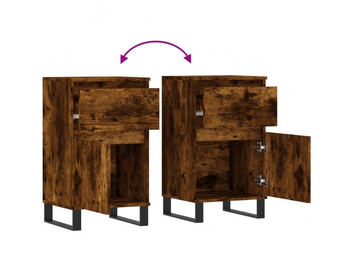Sonata H Бюфет опушен дъб 40x35x70 см инженерно дърво